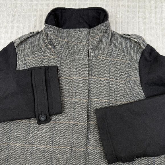 PrAna Convertible‎ Jacket Women's Medium Black Gray Insulated Caprise Parka Coat - Picture 1 of 8